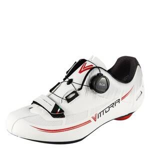 NEW VITTORIA unisex fusion 2 road cycling shoes in white / red